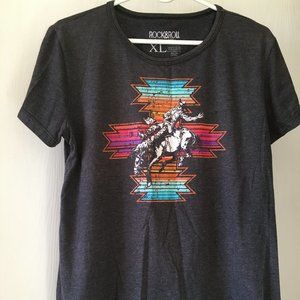 Rock&roll cowgirl T-shirt. Size XL.